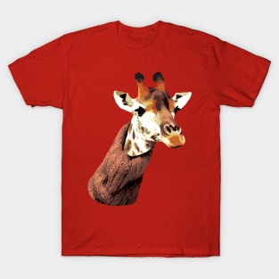 Giraffe wearing a turtleneck funny T-Shirt